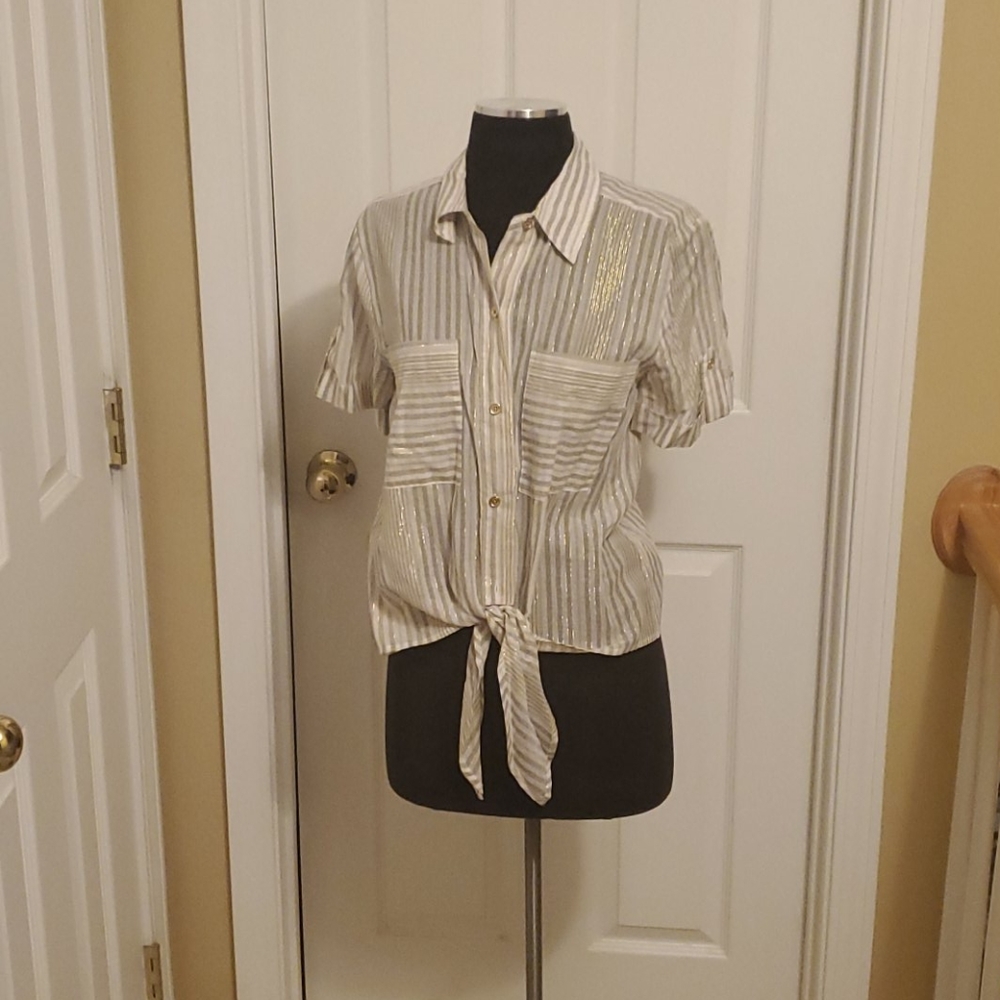 Michael Kors tie front top